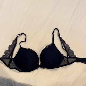 Retro Victoria's Secret Navy Lace Push-Up Bra